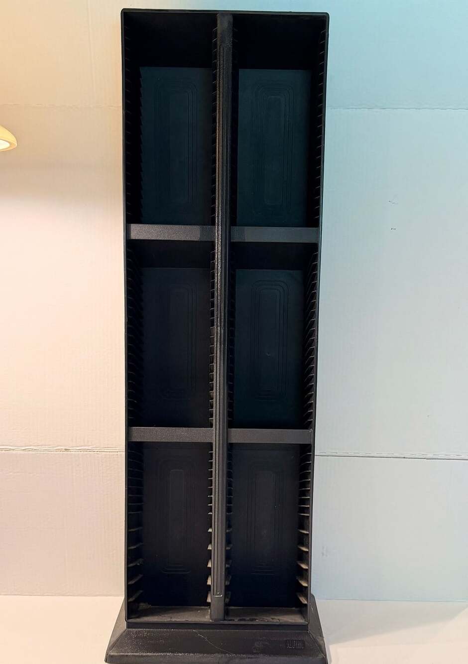 Alpha Double Row Black Tower 120 CD Holder Compact Disc Storage